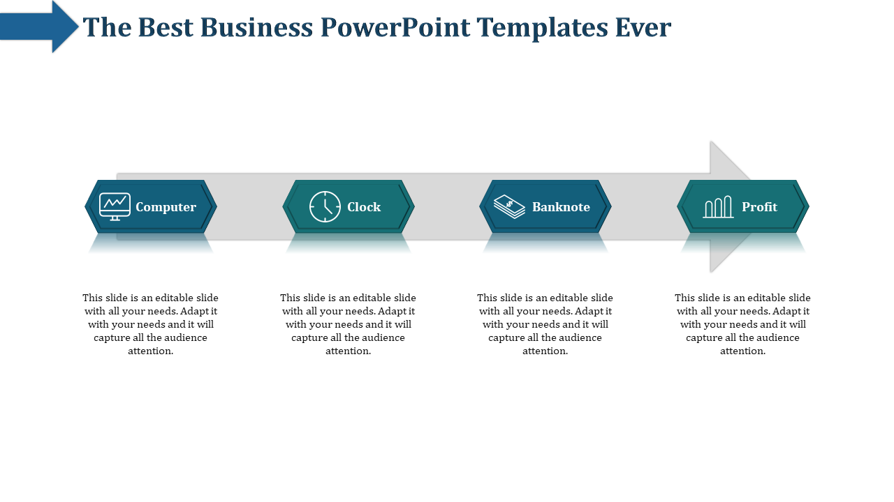 Free - Four Node Arrow Model Business PowerPoint Templates